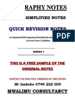 f3 Geography Simplified Notes SP