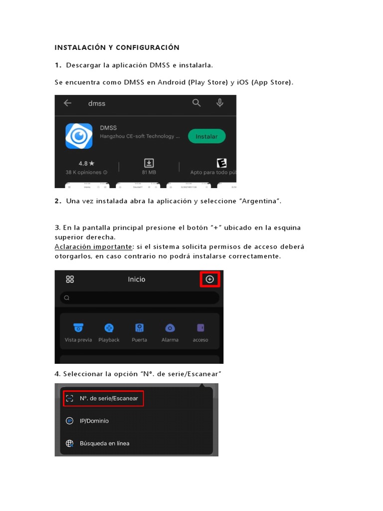 Guía Instalación DMSS | PDF