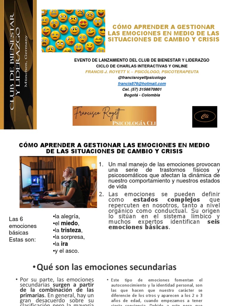 Gestionar emociones en crisis efectivamente | PDF | Las emociones ...