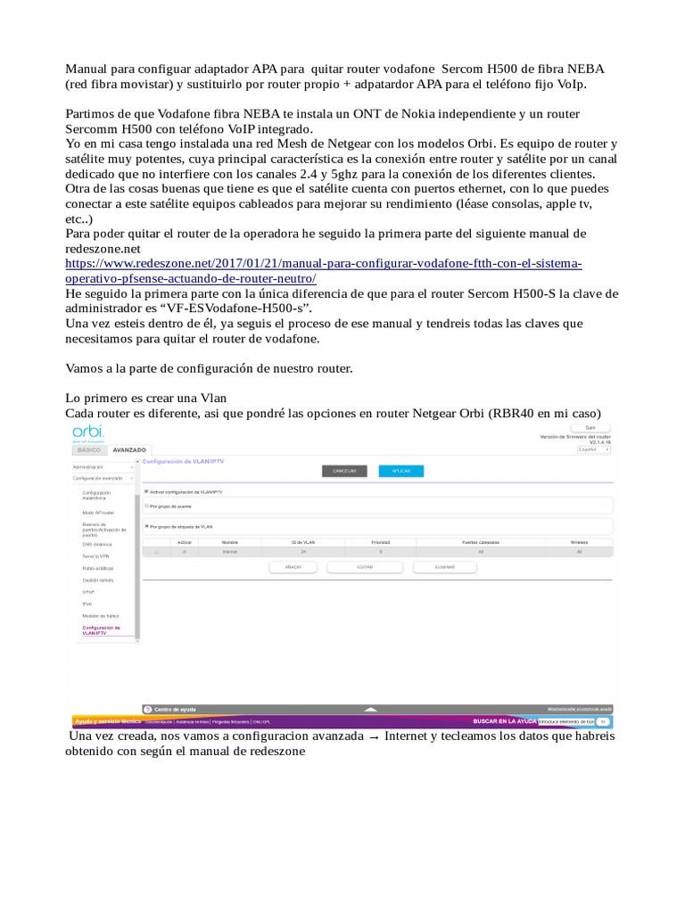 Configuración de Router Propio con VoIP Vodafone | PDF | Enrutador ...