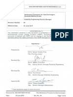 MD-04-MT-RSSTA-PD-004 Maintenance Procedure For Heat Exchanger