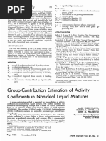 Group-Contribution Estimation of Activity Coefficients in Nonideal Liquid Mixtures. Aiche 1975