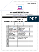 Chapter - 10 Microsoft Excel (Basic To Adv. Formula Part - 1)