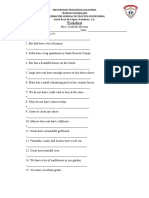 Worksheet Seven Grade H