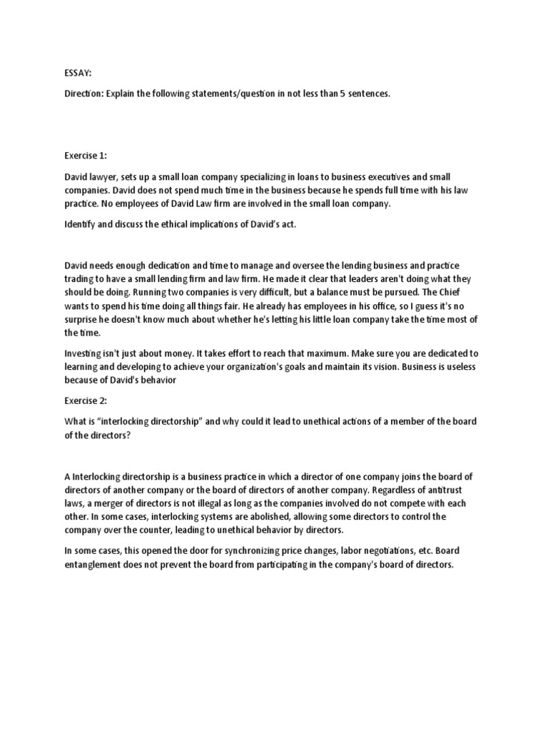 Ethical Issues in Business Management | PDF