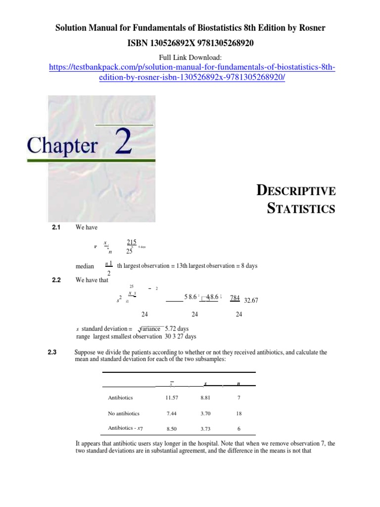Fundamentals of Biostatistics 第8版 Fundamentals of Biostatistics: 9781305268920: Medicine