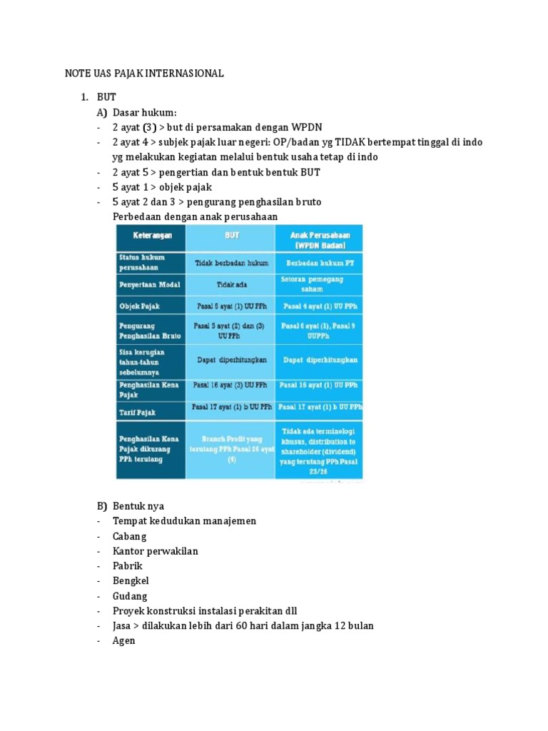 Note Uas Pajak Internasional Pdf