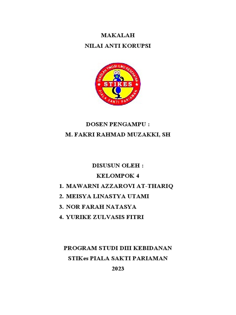 Nilai nilai anti korupsi edit pdf