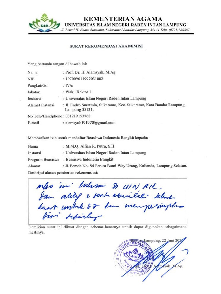 Surat Rekom | PDF