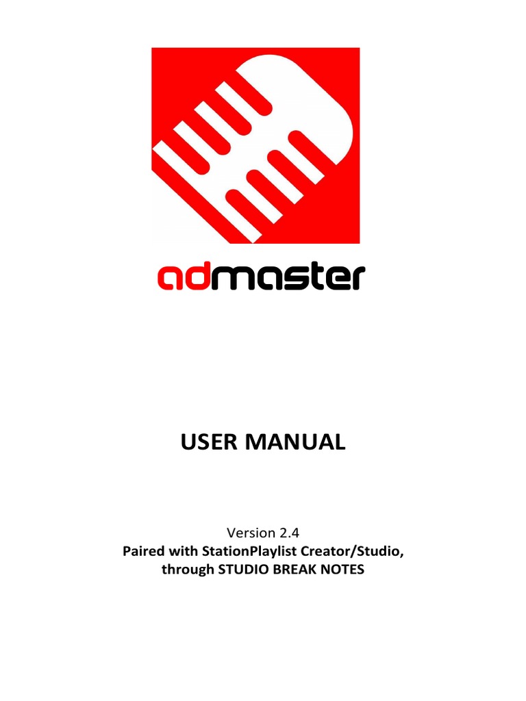 AdMaster User Manual for StationPlaylist | PDF | Computer File | Backup