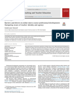 Barriers and Drivers in Online Micro-Course Professional Development Navigating Issues For Teacher Identity and Agency