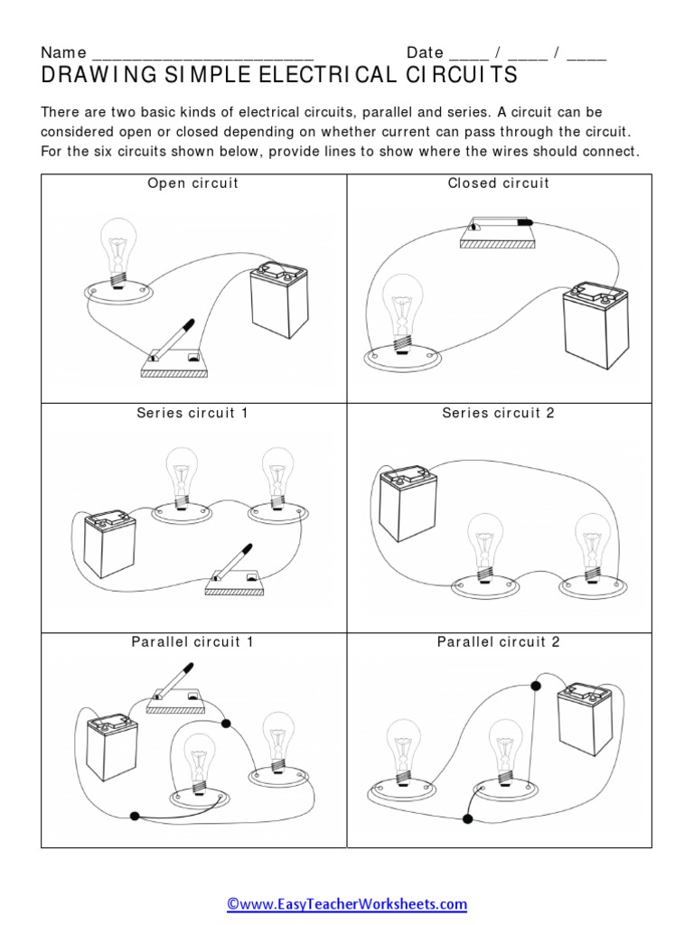 Drawing Simple Electrical Circuit - Answer | PDF