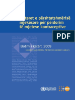 Kriteret e Përshtatshmërisë Mjekësore Për Përdorim Të Mjeteve Kontraceptive