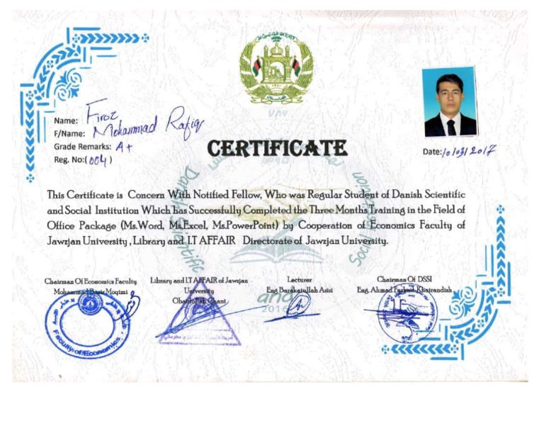 Certificate PDF