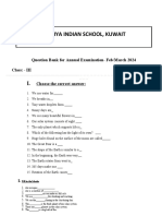EVS REVISION PAPER For Annual Exam CLASS 3-2-1-1-1