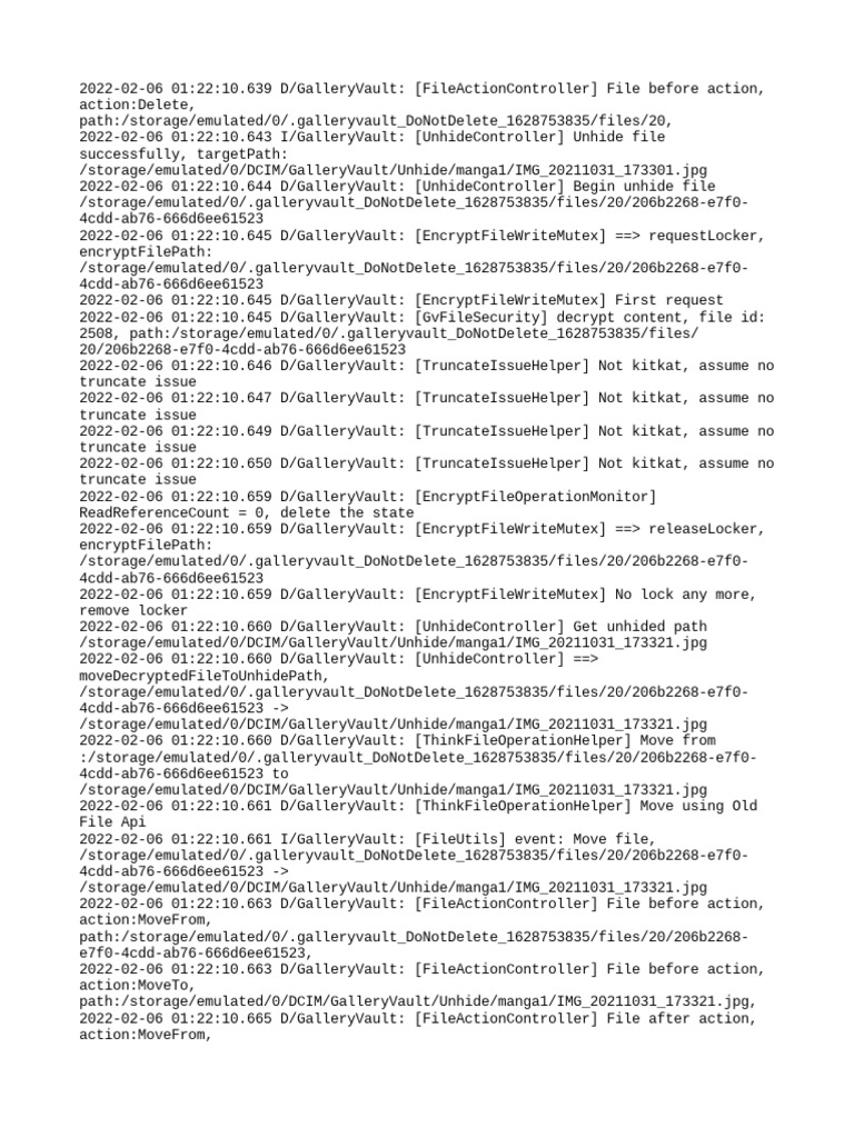 Log | PDF | Computer File | Operating System Technology