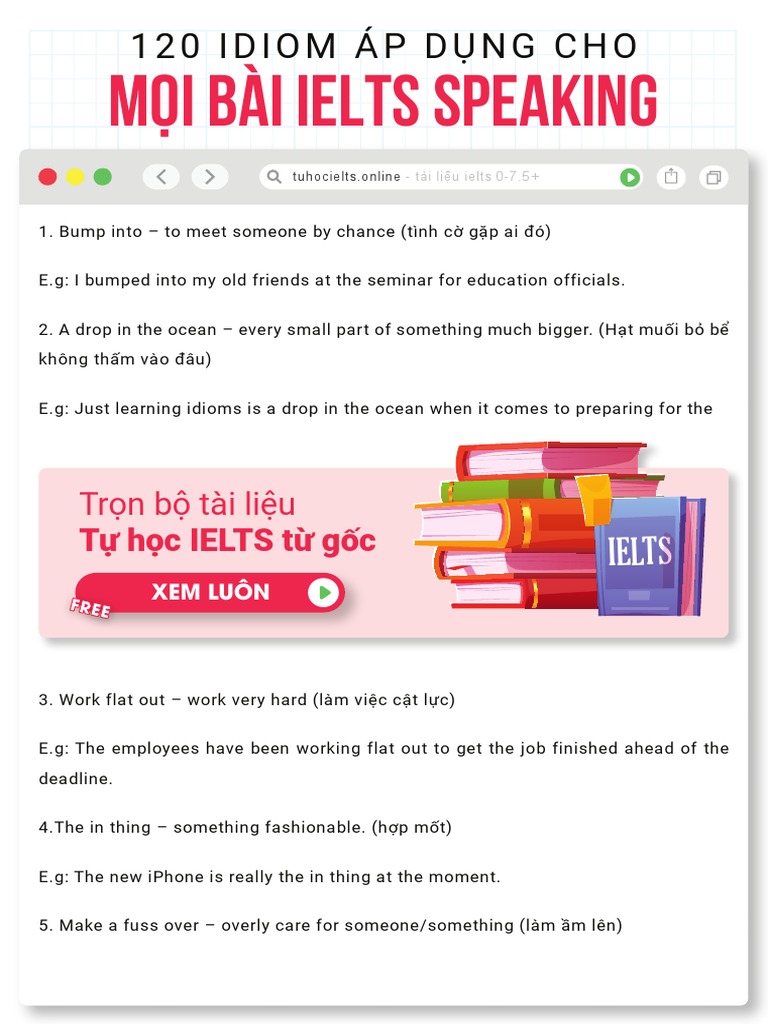 120 Idioms for IELTS Speaking Success | PDF