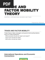 LECTURE 5 Trade and Factor Mobility Theory