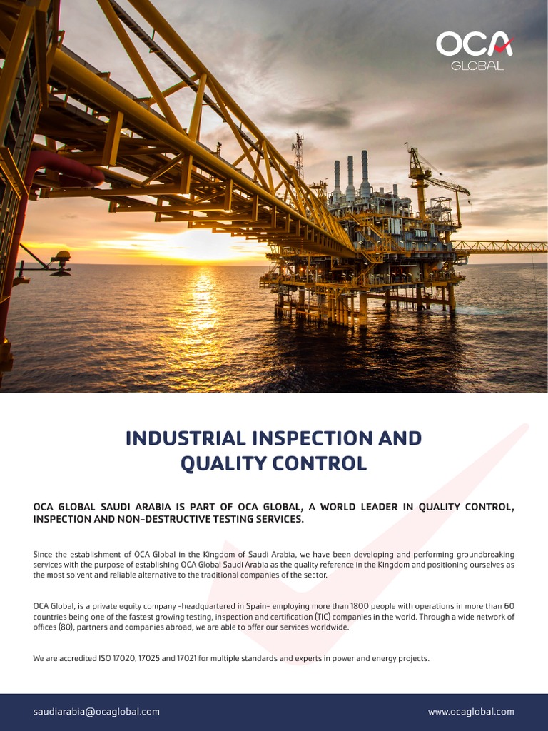 OCA Global: Quality Inspection in Saudi Arabia | PDF | Nondestructive ...