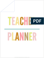 Teacher Planner Templates A4