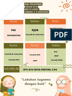 Jadwal Pelajaran Kelas 6a SDN 10 Lahat