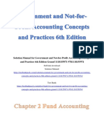 Government and Not For Profit Accounting Concepts and Practices 6th Edition Granof Solution Manual