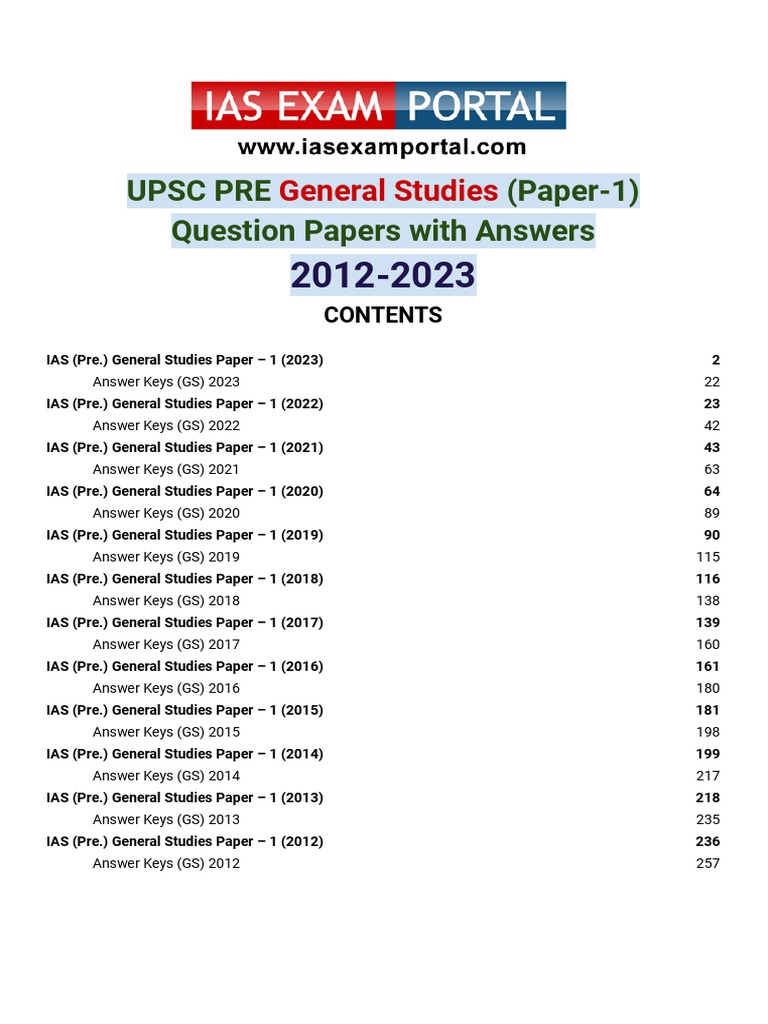 Ias Exam Portal Ebook Upsc (Pre) Gs Papers 20122023 Download Free PDF Infrared Waves