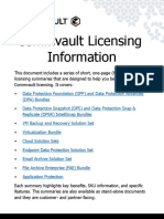 Commvault Licensing Information Summaries