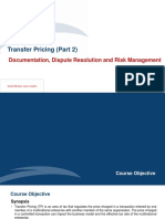 Transfer Pricing (Part 2) - TP Documentation Dispute Resolution and Risk Management