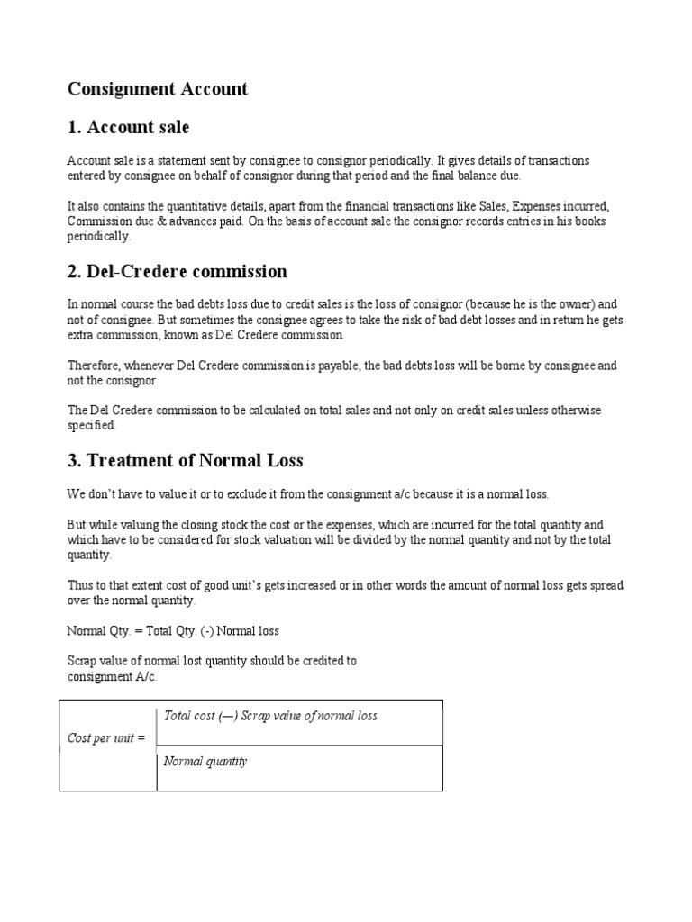 Consignment PDF Valuation (Finance) Statement