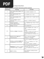 Regular Expressions Regex Cheat Sheet