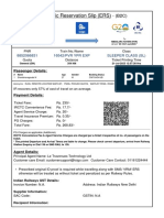 Electronic Reservation Slip (ERS) : 8852066831 16542/PVR YPR EXP Sleeper Class (SL)