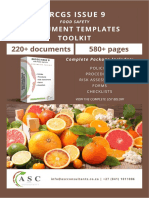 BRCGS Issue 9 Templates Toolkit Index