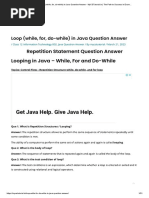 Loop (While, For, Do-While) in Java Question Answer - MyCSTutorial - in - The Path To Success in Exam..