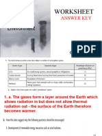 Worksheet Answer Key - Human Impact On The Environment