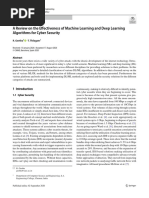 A Review On The Effectiveness of Machine Learning and Deep Learning Algorithms For Cyber Security