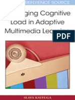 Managing Cognitive Load in Adaptive Multimedia Learning by Slava Kalyuga