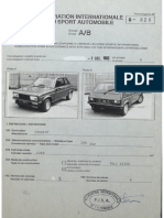 Homologation Form Number 226 Group B - 104 ZS2 5 Vitesses