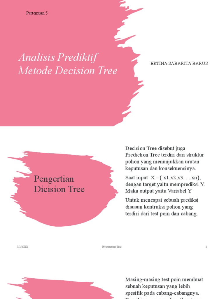 Metode Decision Tree untuk Prediksi Data | PDF | Metode & Bahan Ajar