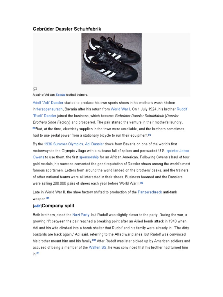 gebrüder dassler schuhfabrik
