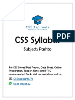 Pashto CSS Syllabus
