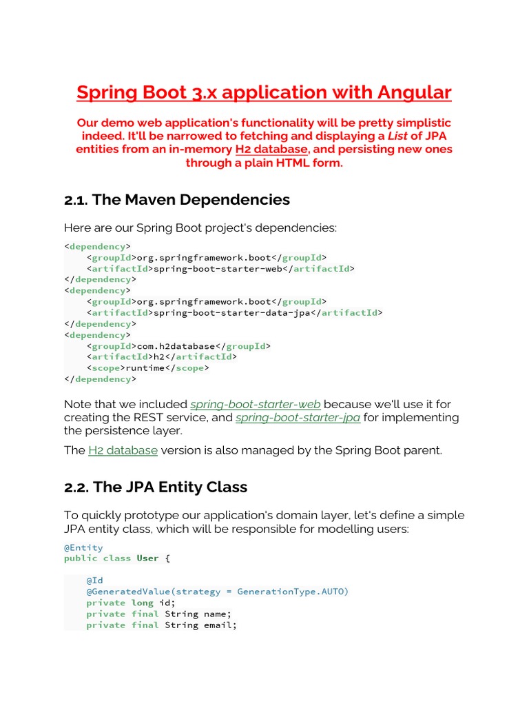 Spring boot application with angular pdf command line interface