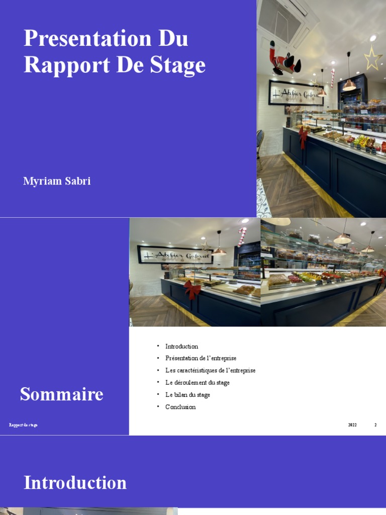 Rapport de Stage Myriam PDF Produits de boulangerie Nourritures