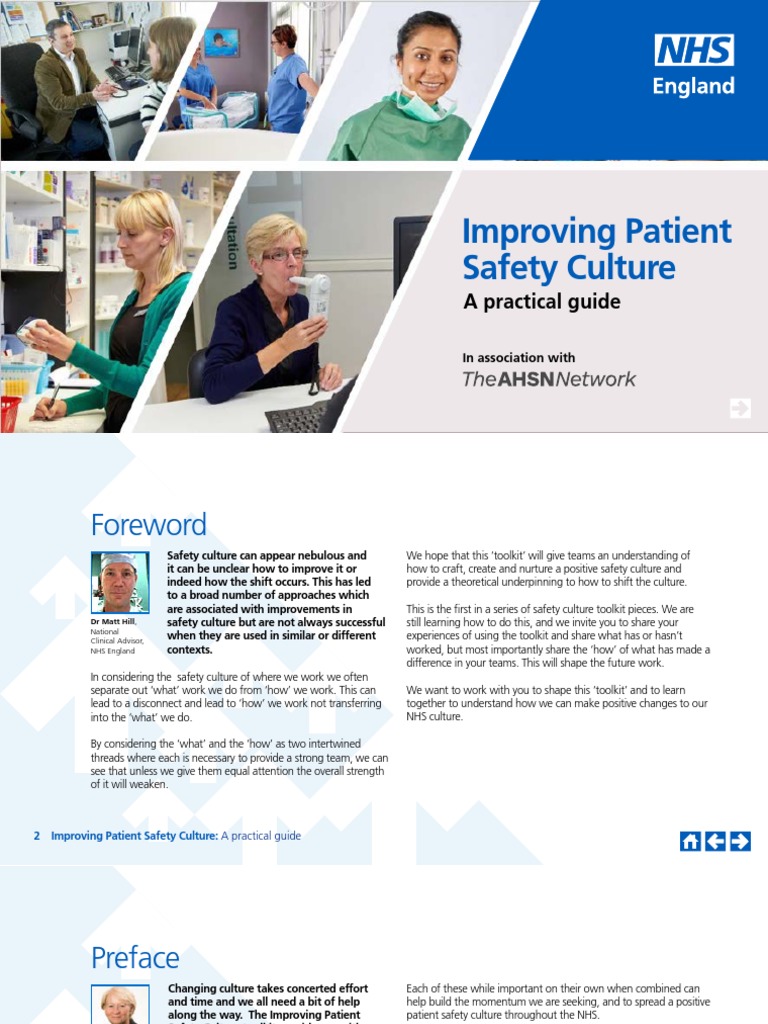 Enhance Patient Safety Culture Toolkit | PDF | Patient Safety ...