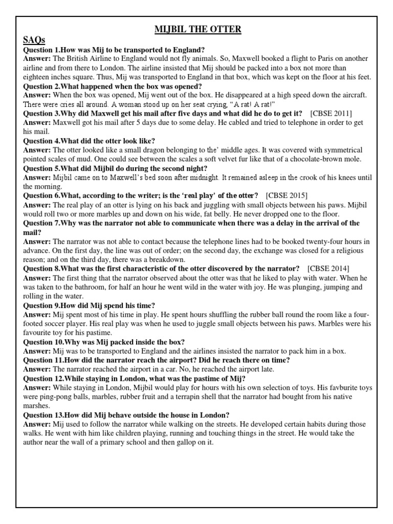 Mijbil The Otter | PDF