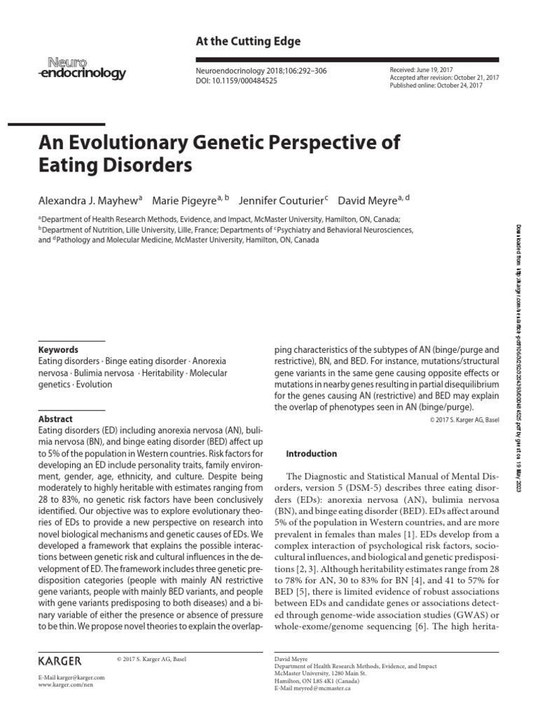 Mayhew Et Al (2017) | PDF | Genome Wide Association Study | Eating Disorder
