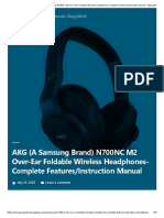 AKG N700NC M2 Over-Ear Foldable Wireless Headphones-Features Manual