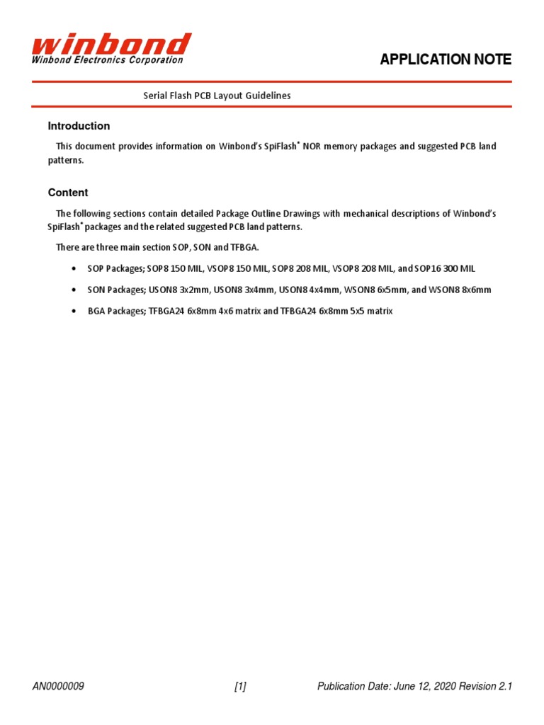 AN0000009 SpiFlash PCB Layout Guideline v2.1 06122020 | PDF