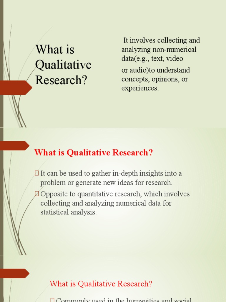 Qualitative Research - PPT | PDF | Qualitative Research | Ethnography