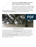 ASTM A182 F22 Flange - Alloy Steel F22 Socket Weld - Threaded Fittings